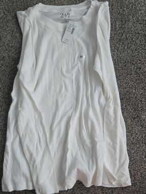 Maurices White Ribbed Tank Top